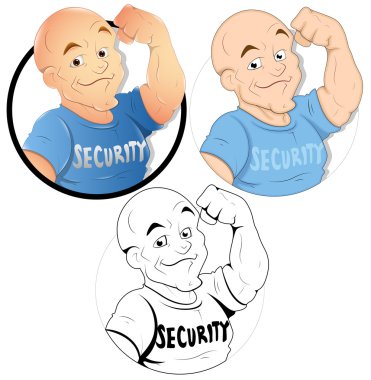 Security Guard Cartoon Character clipart