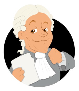 Magistra karikatür vektör çizim