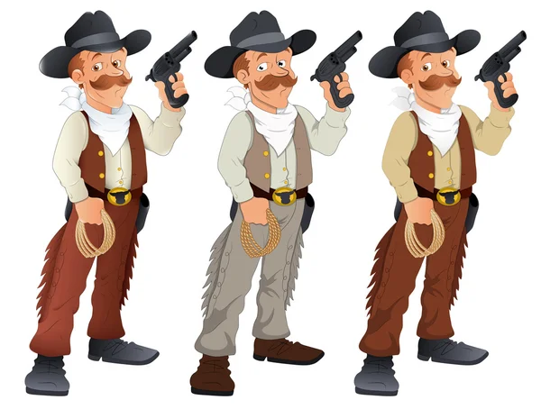 Cowboy - Vector Character Illustration — Stock Vector