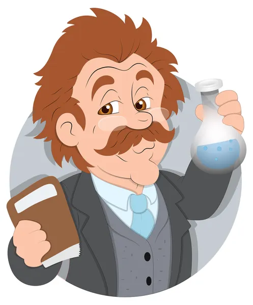 Scientist - Vector Character Illustration — Stock Vector