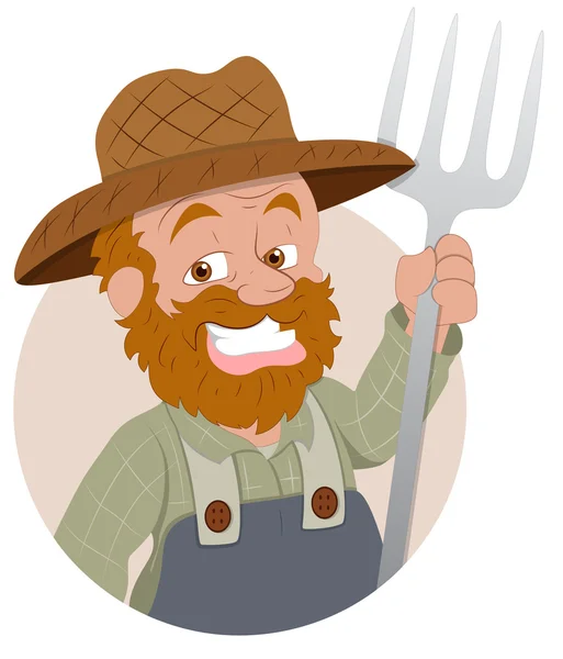 Farmer - Vector Character Illustration — Stock Vector