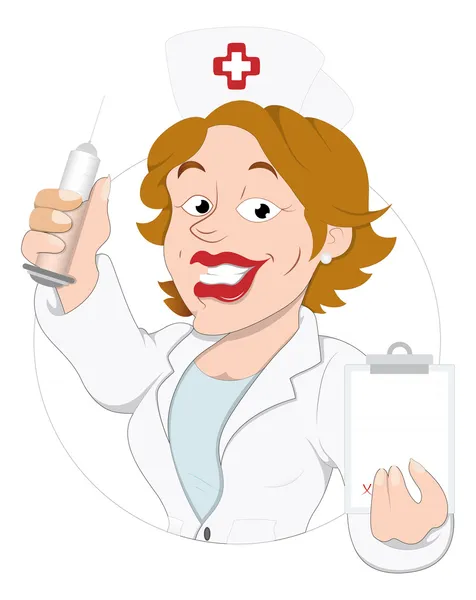 Nurse Vector Character Illustration — Stock Vector