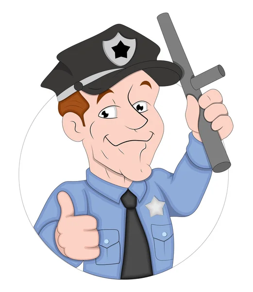 Cartoon Policeman Character — Stock Vector