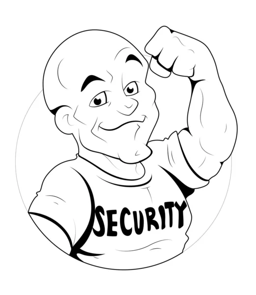 Security Guard Illustration — Stock Vector