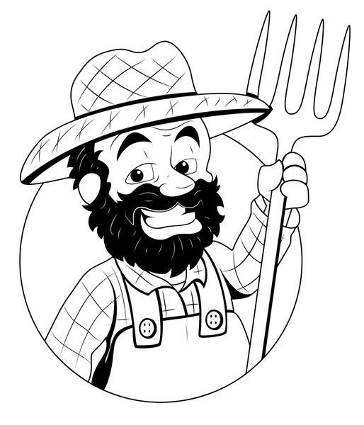 Agricultor - Ilustración vectorial — Archivo Imágenes Vectoriales