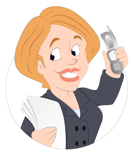 Office Woman — Stock Vector