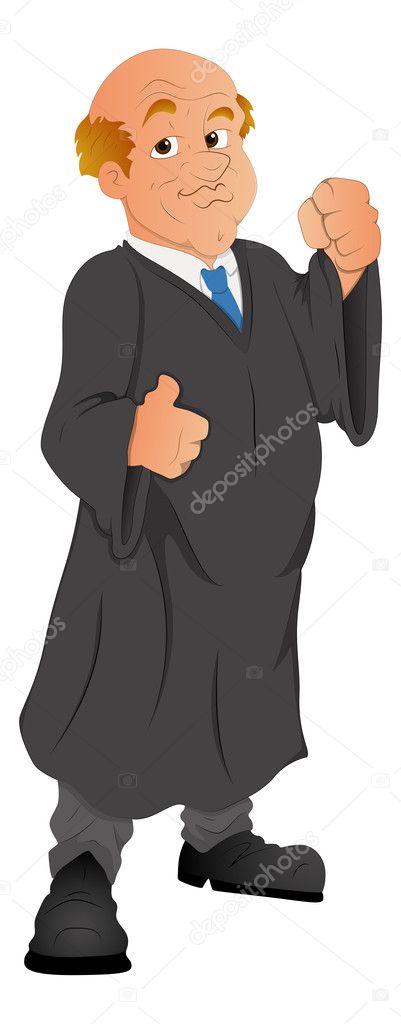 Lawyer - Vector Character Illustration