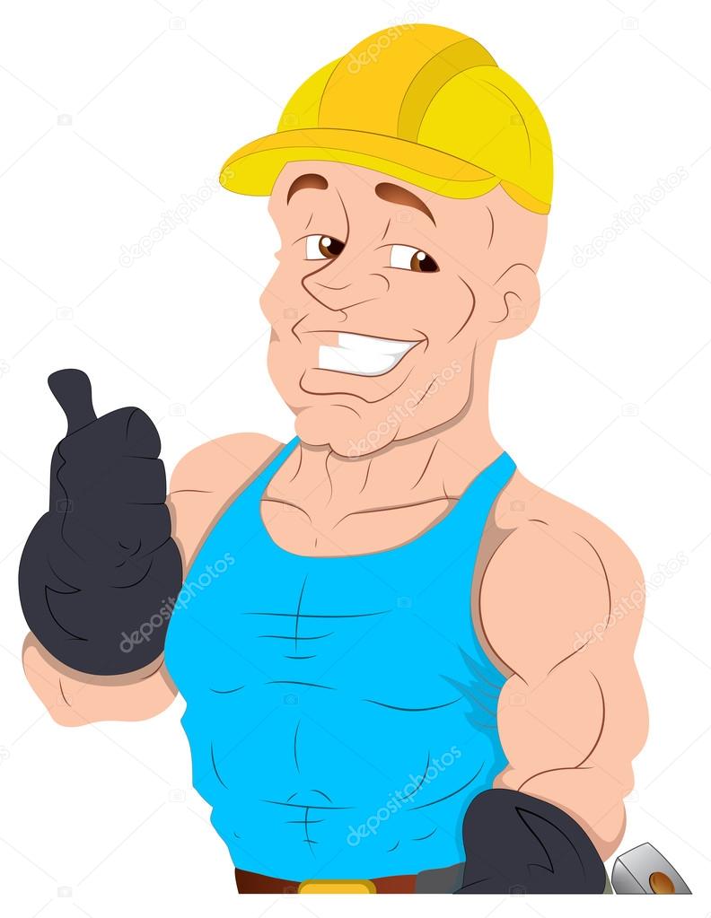 Under Construction Guy - Vector Character Illustration