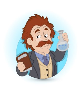 çizgi film bilim adamı