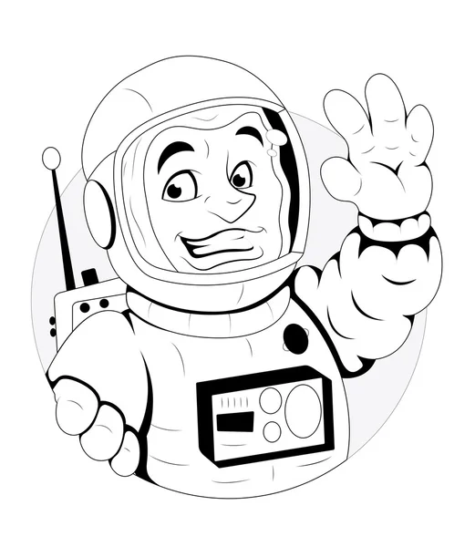 Illustration d'astronaute dessin animé — Image vectorielle