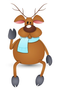 karikatür Ren geyiği vektör çizim