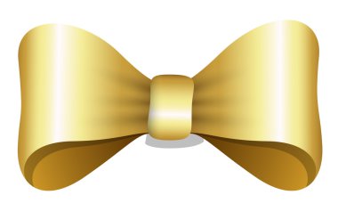 Golden Bow - Christmas Vector Illustration