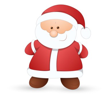çok şirin santa - Noel vektör çizim