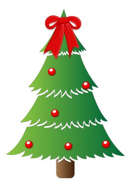 Klasik ağaç - Noel vektör çizim