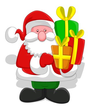 Santa - Noel vektör çizim karikatür