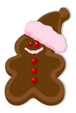 Zencefilli kurabiye adam - Noel vektör çizim