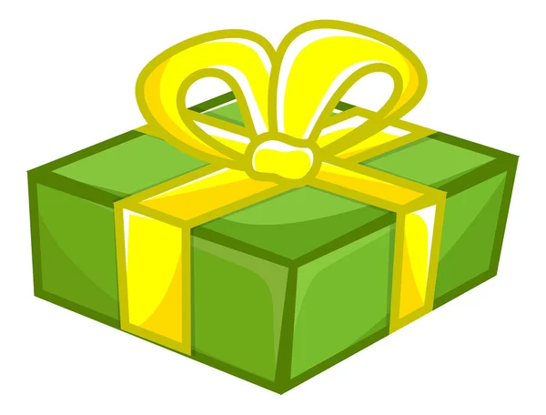 Boîte cadeau verte — Image vectorielle