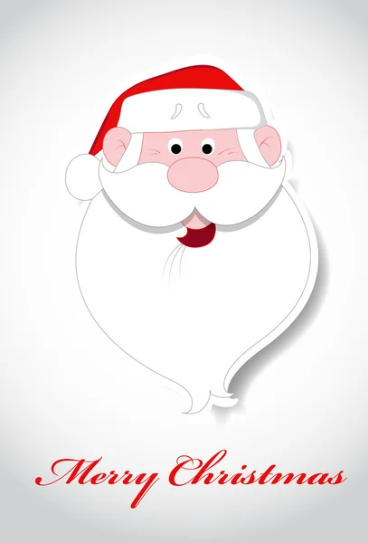 Santa Face Natal Vector Ilustração — Vetor de Stock