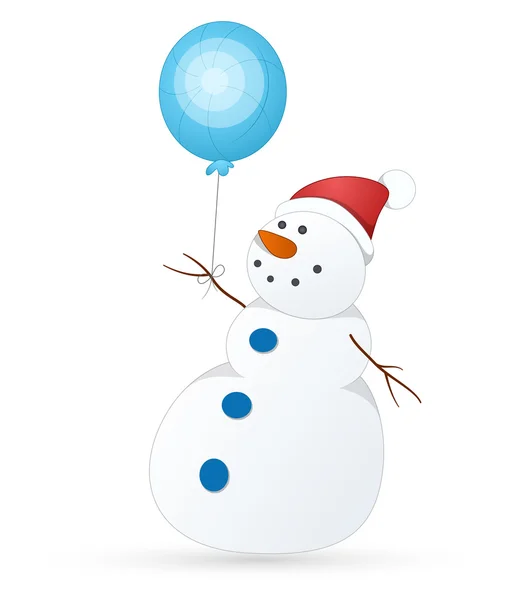 Cute Snowman Vector Illustration — Stock Vector