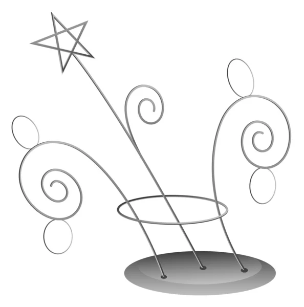 Decoración en espiral - Ilustración vectorial de Navidad — Vector de stock