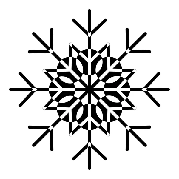 Decoratieve sneeuwvlok — Stockvector