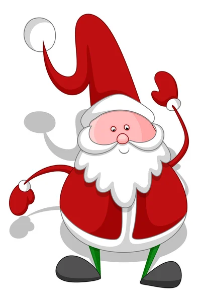 Cartoon santa - kerst vectorillustratie — Stockvector