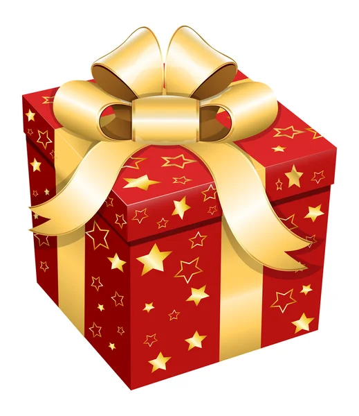 Caja de regalo - Ilustración de vectores de Navidad — Vector de stock