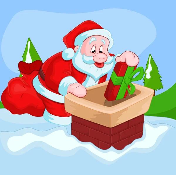 Navidad Santa Vector Ilustración — Archivo Imágenes Vectoriales