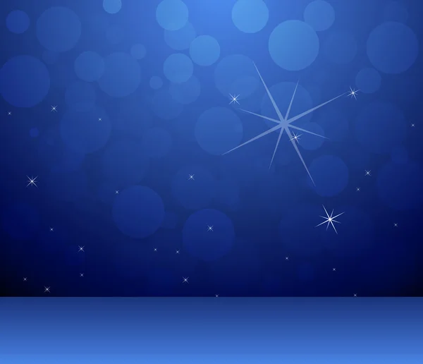 Blauer abstrakter Hintergrund - Weihnachtsvektorillustration — Stockvektor