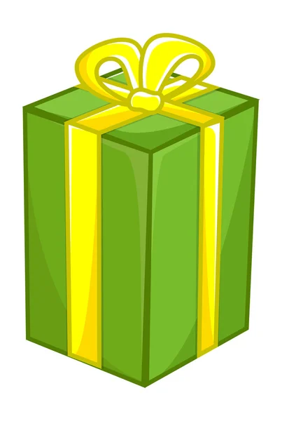 Groene geschenkdoos — Stockvector