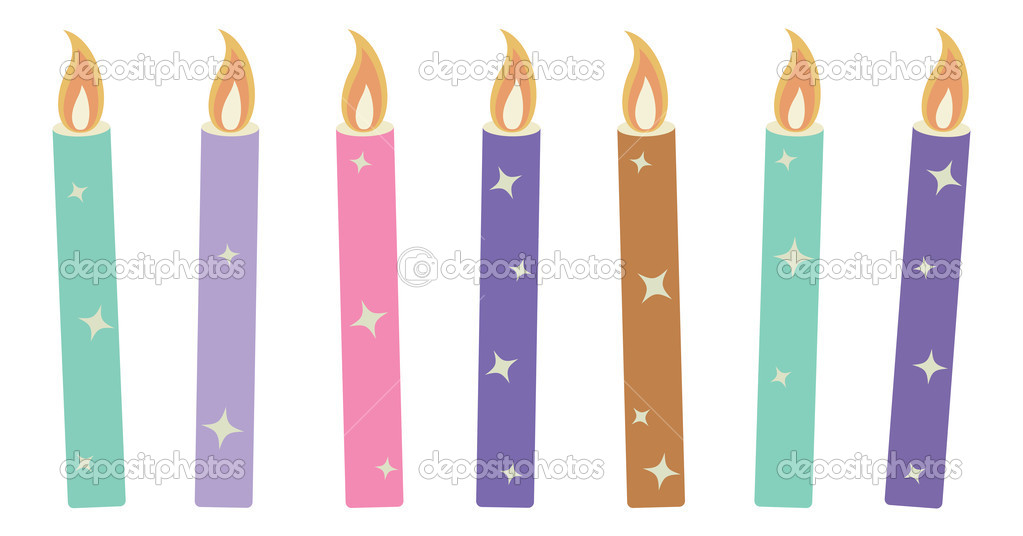 Candles - Christmas Vector Illustration