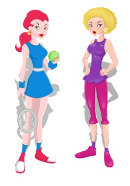 genç kızların vektör