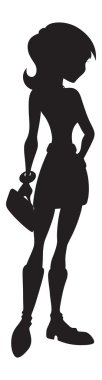 güzel kız siluet