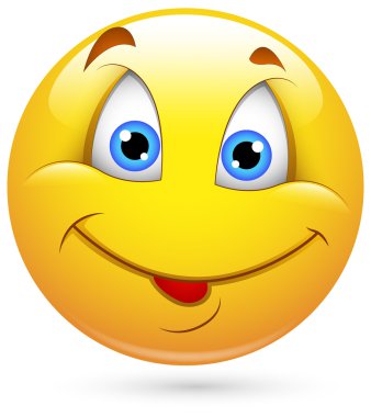 Smiley vektör çizim - aptal yüz