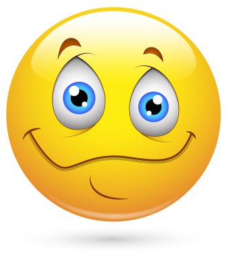 Smiley vektör çizim - masum gözler