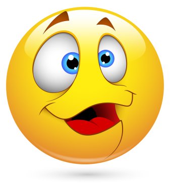 Smiley vektör çizim - tatlı ve sevimli yüzü