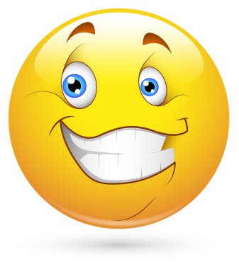 Smiley vektör çizim - mutlu yüz