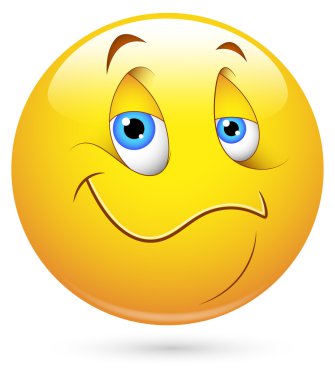 Smiley vektör çizim - memnun yüz