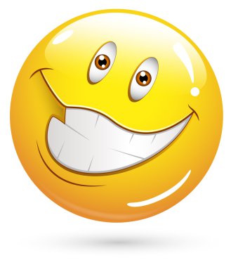 Smiley vektör çizim - çok mutlu yüz