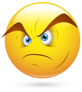 Smiley vektör çizim - yetişkin yüz