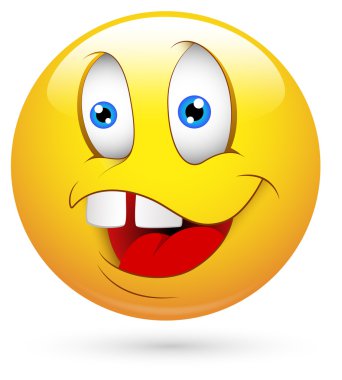Smiley vektör çizim - aptal