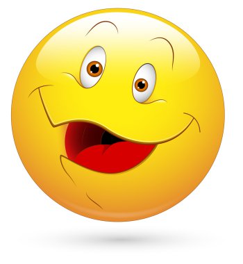 Smiley vektör çizim - mutlu yüz