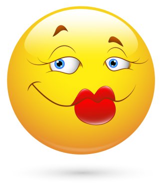 Smiley vektör çizim - dudaklar