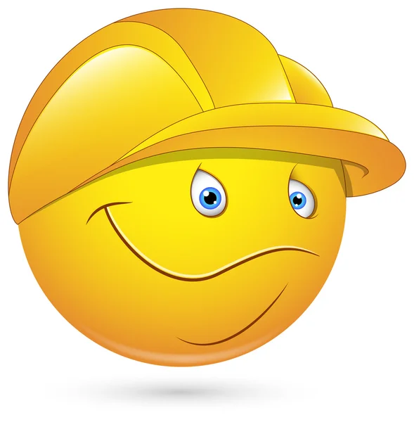 Smiley vektor illustration - constructional arbetare — Stock vektor