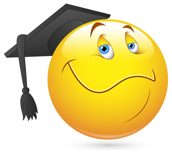 Smiley Vector Illustration - Graduate Face