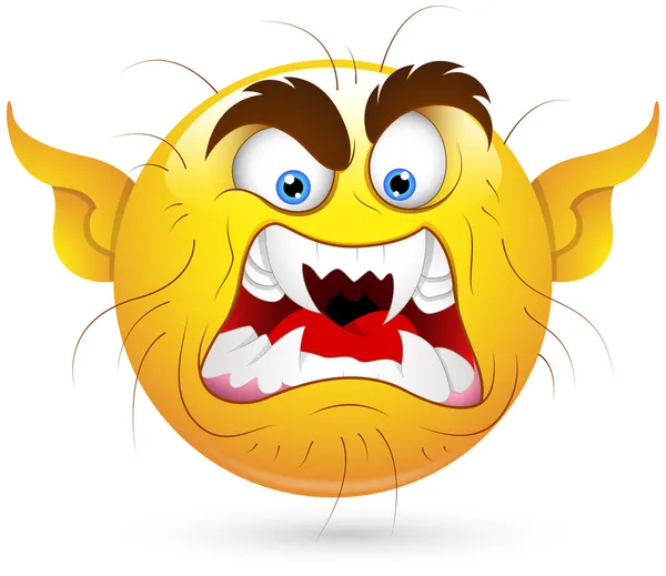 Smiley Vector Illustration - Ugly Wicked Monster Royalty Free Stock Vectors
