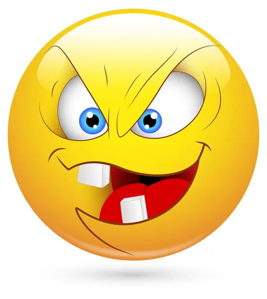 Smiley Vector Illustration - Evil Face Stock Vector