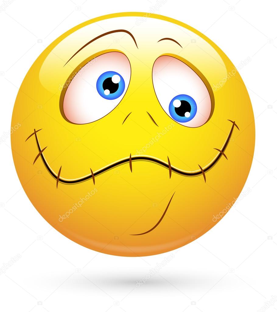 Emoticon Lips Sealed