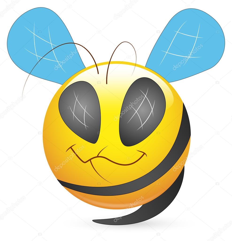 Smiley Vector Illustration - Bee Face