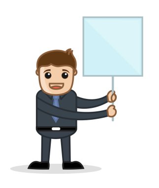 afiş - ofis ve iş karikatür karakter vektör illüstrasyon kavramı